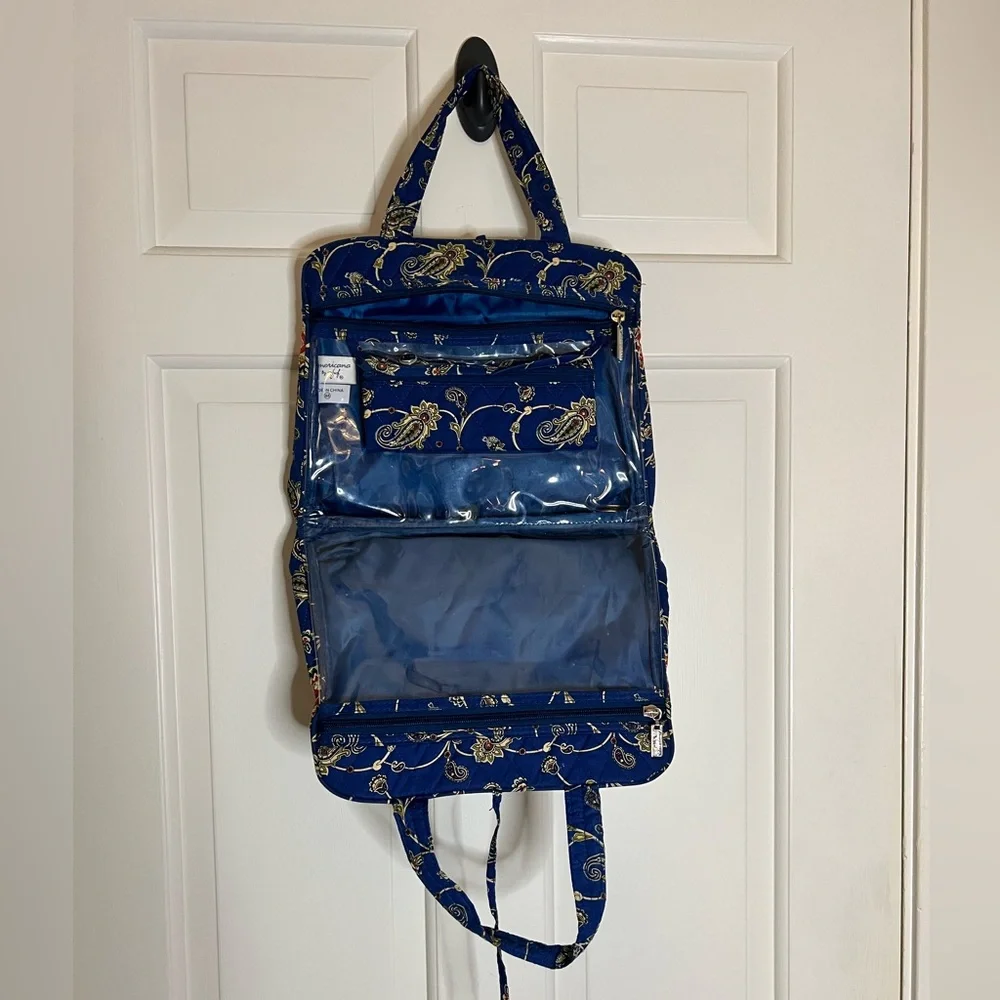 Americana by Sharif Quilted Makeup toiletry bag & zipper lingerie bag